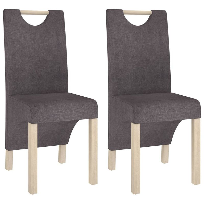 Foto van The living store eetkamerstoel - basic - stoelen - 42x51x95cm - taupe