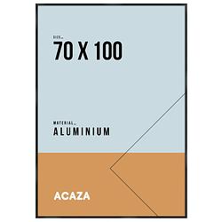 Foto van Acaza fotokader, lijst geschikt voor foto's of posters van 70 cm x 100 cm, aluminium, plexiglas, zwart