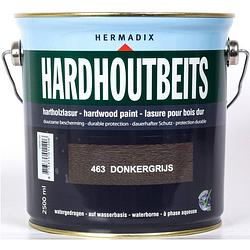 Foto van Hermadix - hardhoutbeits 463 donker grijs 2500 ml