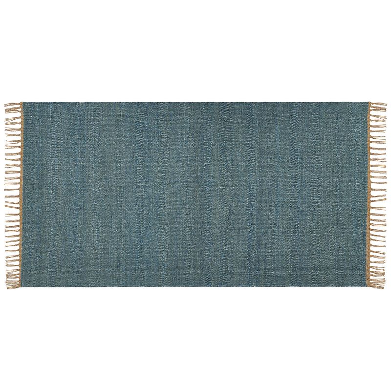 Foto van Beliani lunia - laagpolig-blauw-jute