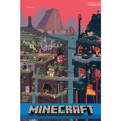Foto van Gbeye minecraft world poster 61x91,5cm