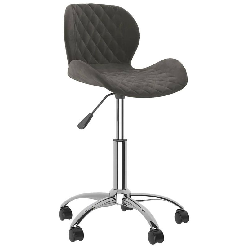 Foto van The living store draaibare eetstoelen - donkergrijs - 39 x 51 x (71.5 - 83.5) cm - vier stuks