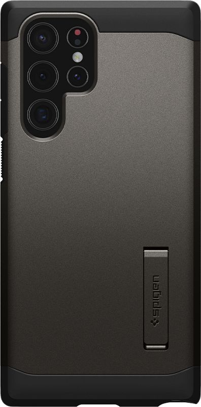 Foto van Spigen tough armor samsung galaxy s22 ultra back cover grijs