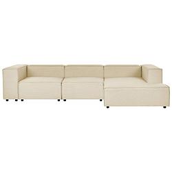 Foto van Beliani aprica - modulaire sofa-beige-linnen