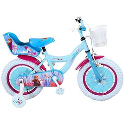 Foto van Disney meisjesfiets frozen 14 inch 23,5 cm meisjes terugtraprem blauw