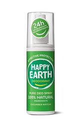 Foto van Happy earth 100% natuurlijke deo spray cucumber matcha
