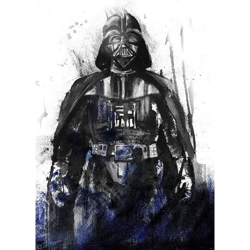 Foto van Komar star wars watercolor vader vlies fotobehang 200x280cm 4-banen