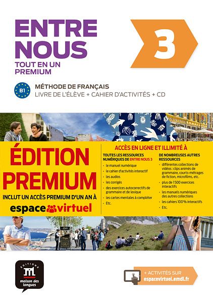 Foto van Entre nous 3 - tout en un + cd - premium - paperback (9788417249755)