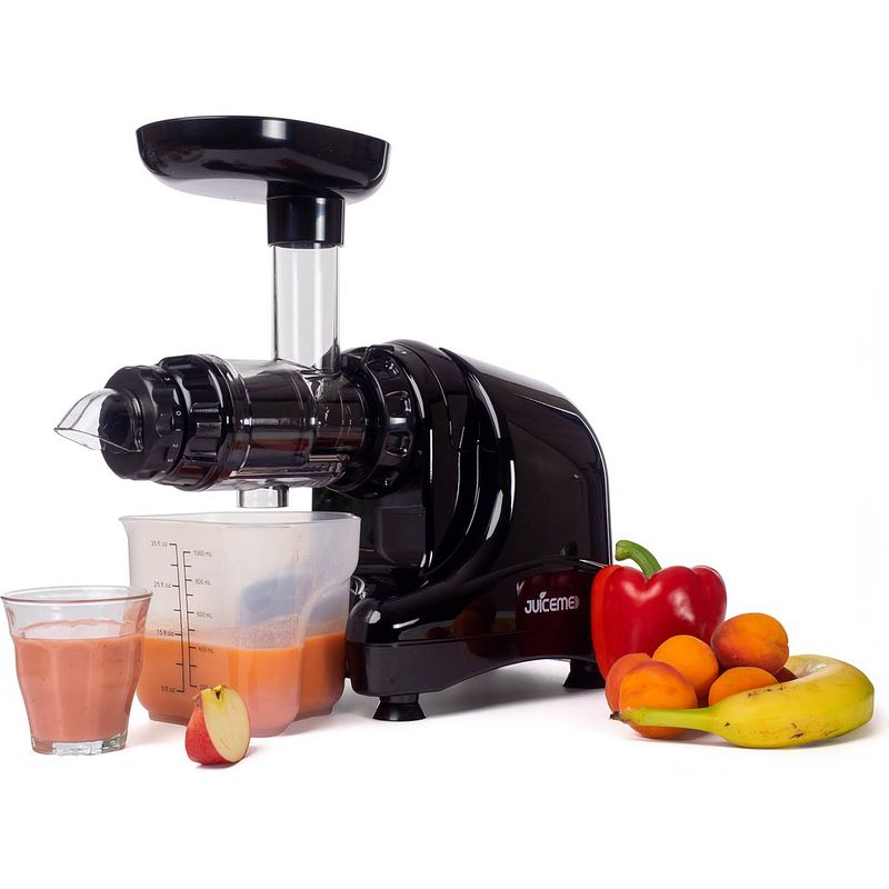 Foto van Juiceme da 1000 slowjuicer - sapcentrifuge - groente en fruit - smoothie maker - bpa vrij - shiny black