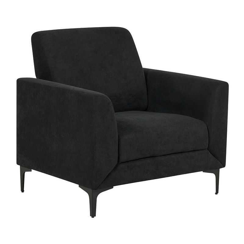 Foto van Beliani fenes - fauteuil-zwart-polyester