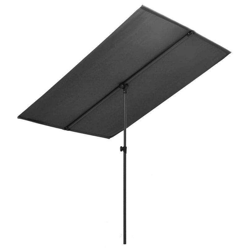 Foto van Vidaxl parasol met aluminium paal 2x1,5 m antraciet