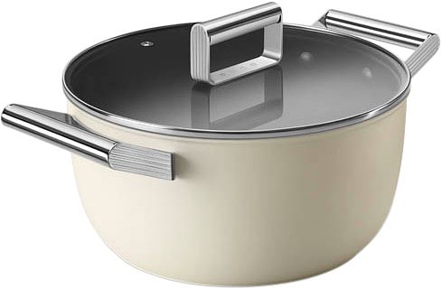 Foto van Smeg kookpan 24 cm crème