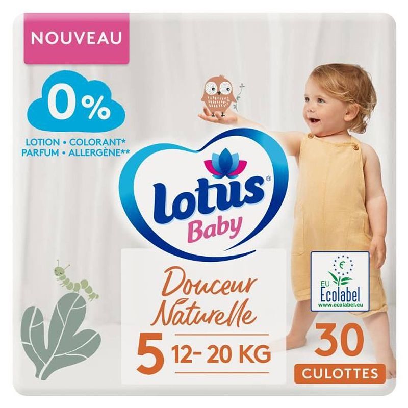 Foto van Lotus baby natural softness luiers maat 5 - 12 tot 20 kg