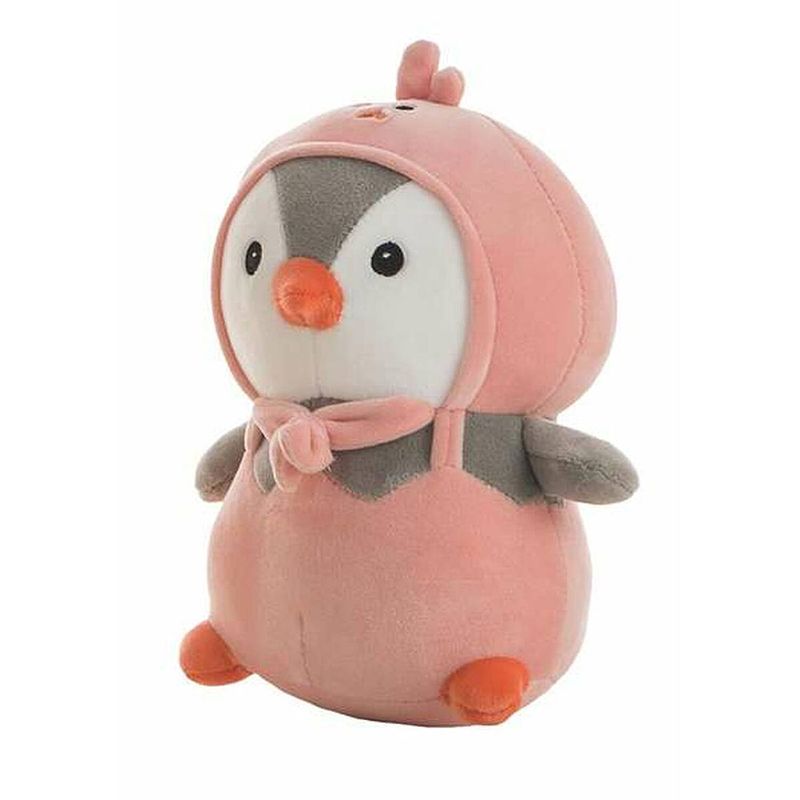 Foto van Knuffel kit roze pinguïn 25cm