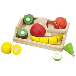 Foto van Viga toys houten fruit op dienblad 9-delig