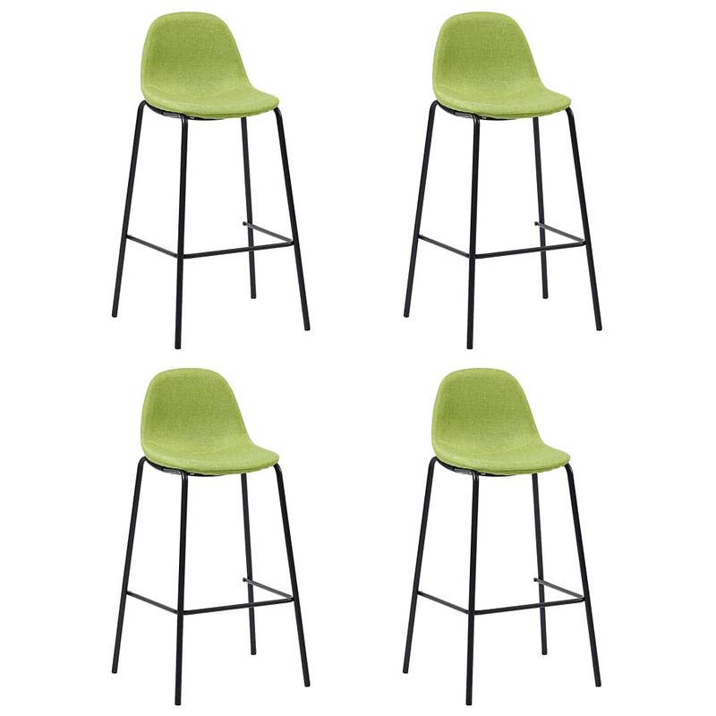 Foto van Vidaxl barstoelen 4 st stof groen