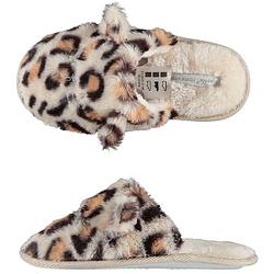 Foto van Meisjes instap slippers/pantoffels luipaard print maat 31-32 - sloffen - volwassenen