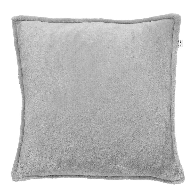 Foto van Dutch decor cilly - kussenhoes van fleece micro chip 45x45 cm - grijs - grijs