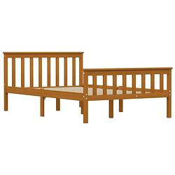 Foto van The living store bedframe massief grenenhout honingbruin 120x200 cm