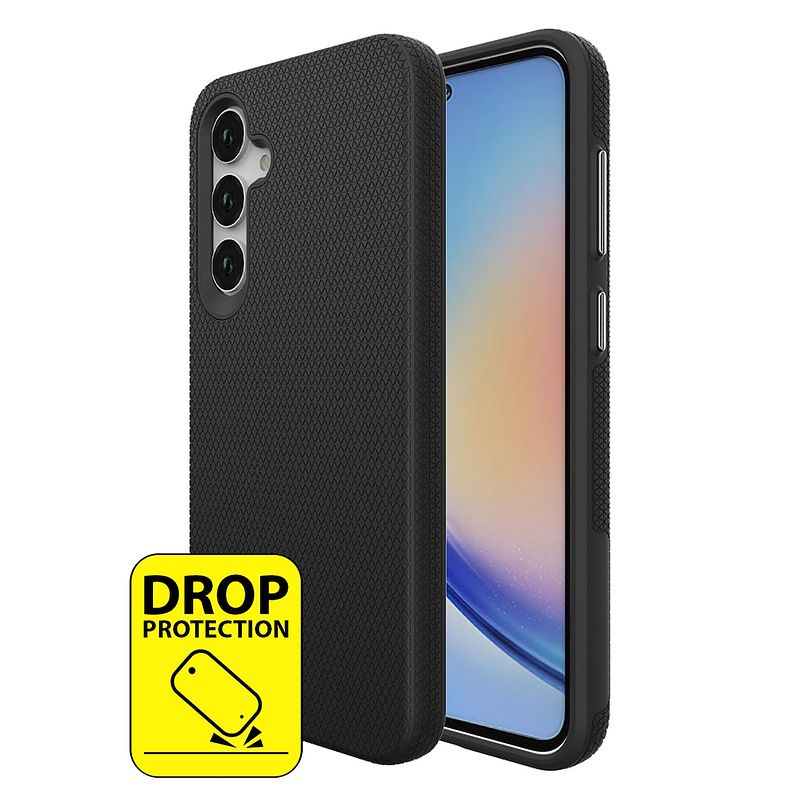 Foto van Just in case armor case voor samsung a15 4g/5g telefoonhoesje zwart