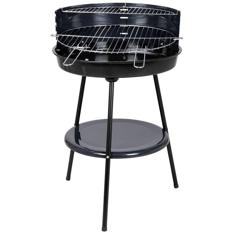 Foto van Tepro garten highland grill rond met windbescherming grilloppervlak (diameter)=485 mm antraciet/zwart