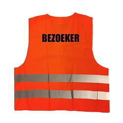 Foto van Bezoeker vestje / hesje oranje met reflecterende strepen voor volwassenen - veiligheidshesje