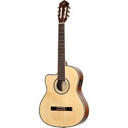 Foto van Ortega family series pro rce141nt-l guitar e/a linkshandige klassieke gitaar met gigbag