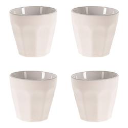 Foto van Espresso kopjes - 4x - wit - porselein - 90 ml - bekers