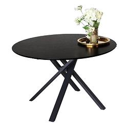 Foto van Eettafel rond ronsi antoinette zwart 140cm ronde tafel