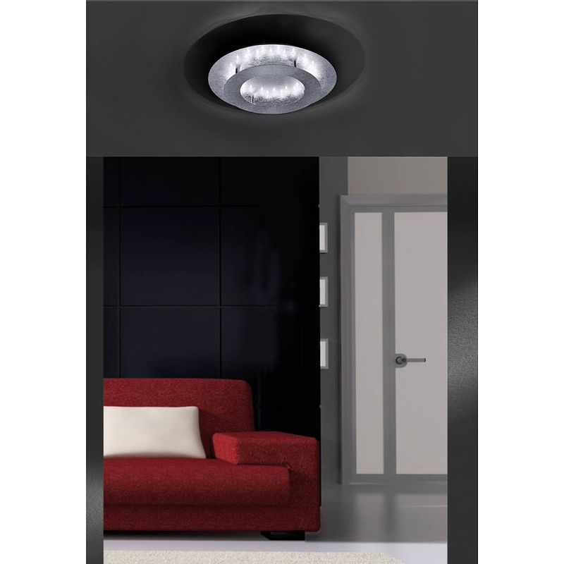 Foto van Paul neuhaus 9620-21 nevis led-plafondlamp 18 w bladzilver (glanzend)