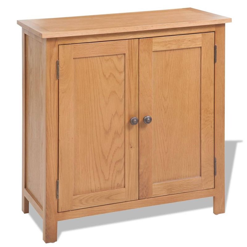 Foto van Vidaxl dressoir 70x35x75 cm massief eikenhout