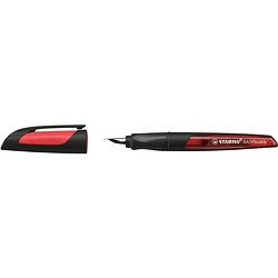 Foto van Ergonomische schoolpen stabilo easybuddy, penpunt a, zwart/rood