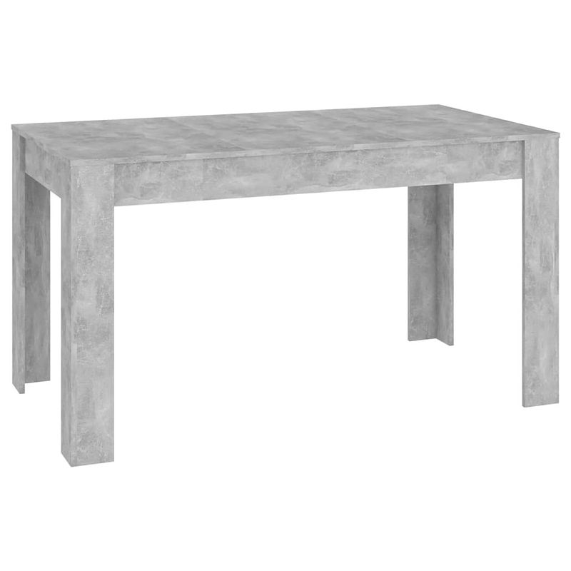 Foto van The living store tafel eettafel - 140 x 74.5 x 76 cm - betongrijs spaanplaat