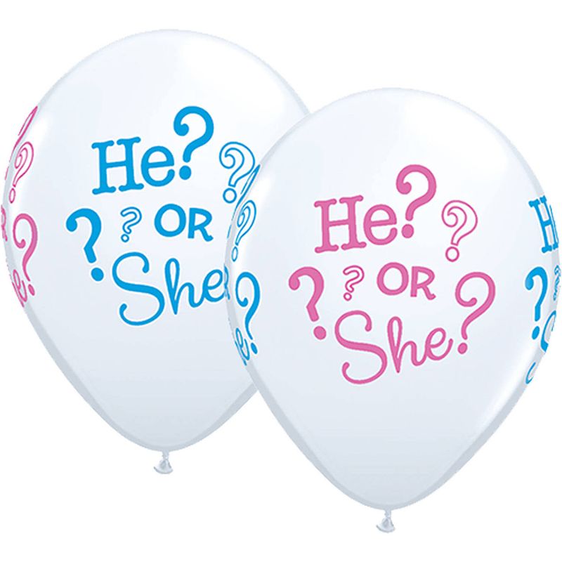 Foto van Folat ballonnenset gender reveal junior 28 cm latex 25 stuks