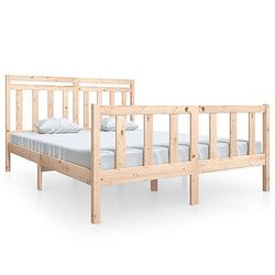 Foto van Vidaxl bedframe massief hout 160x200 cm