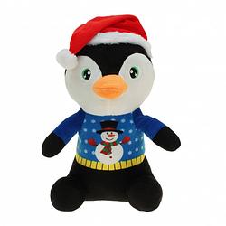 Foto van Pinguins knuffels 30 cm kerstknuffels speelgoed - kerstman pop