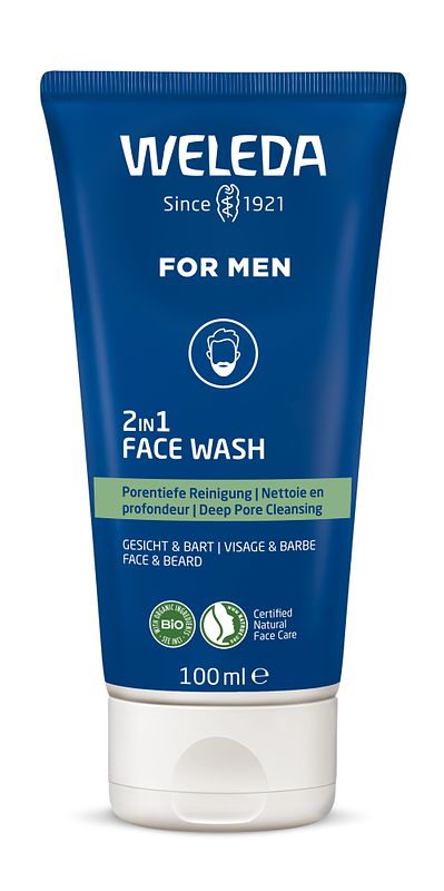 Foto van Weleda men 2-in-1 facewash voor gezicht & baard