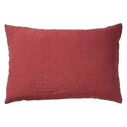 Foto van Dutch decor linn - sierkussen linnen merlot 40x60 cm - rood - rood