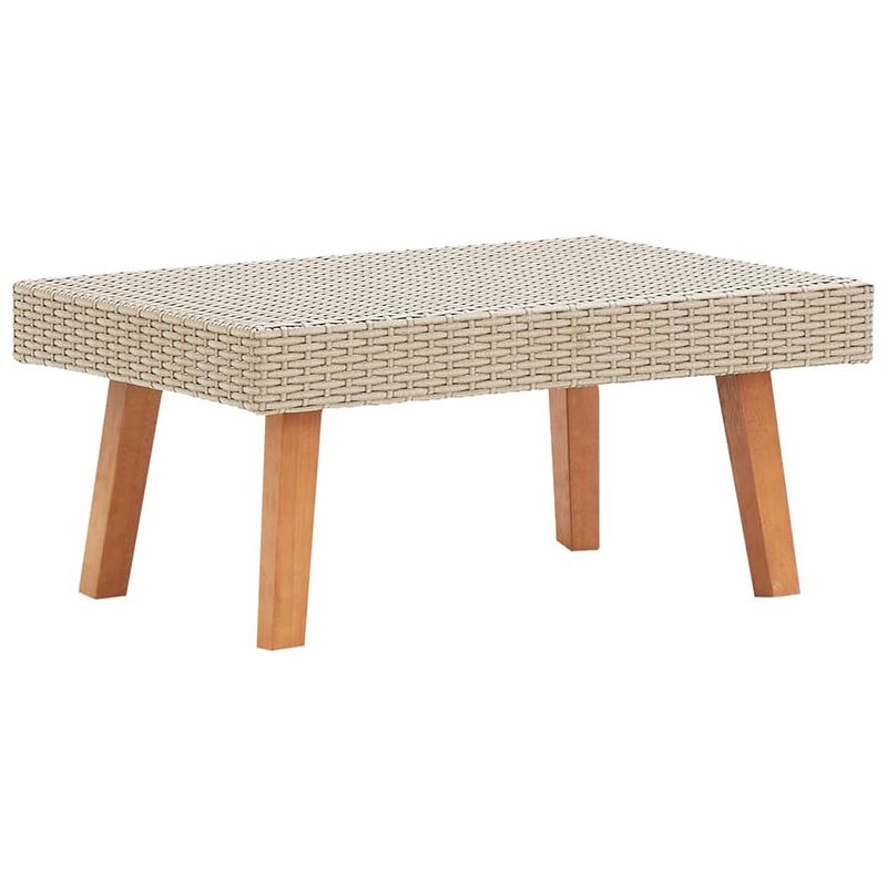 Foto van Vidaxl tuintafel poly rattan beige