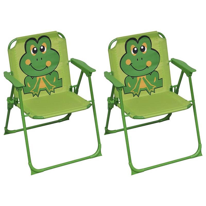 Foto van Vidaxl kindertuinstoelen 2 st stof groen