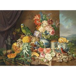 Foto van Inductiebeschermer - birds and flowers - 60x60 cm