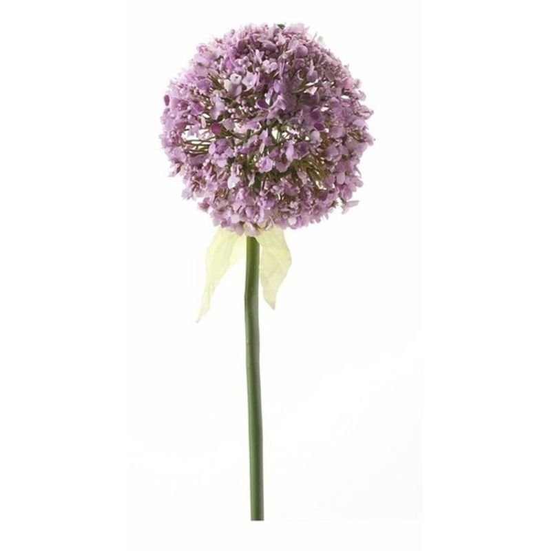 Foto van Kunstbloem sierui / allium lila 70 cm - kunstbloemen