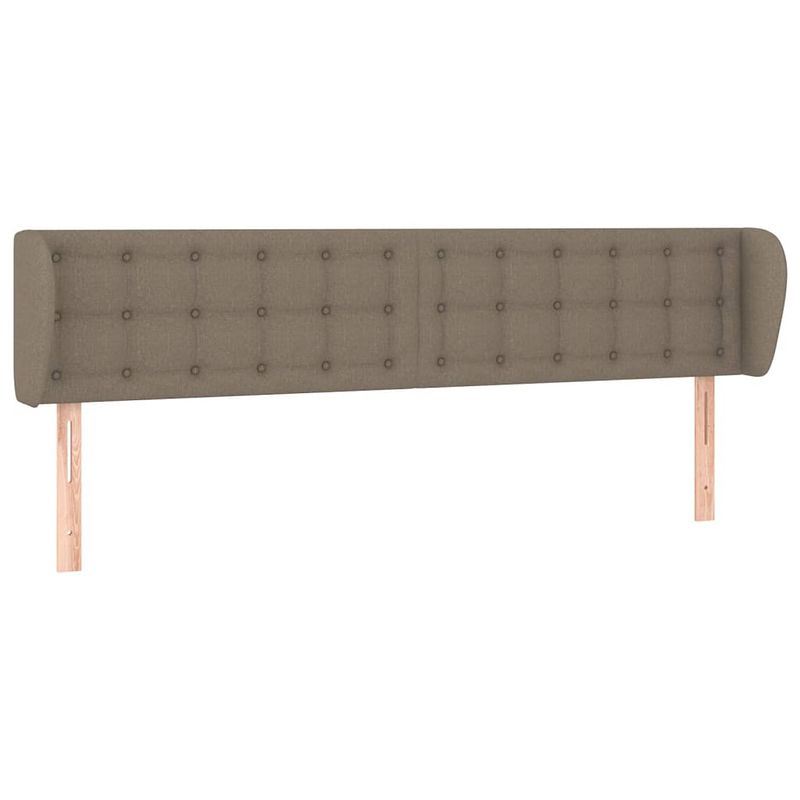 Foto van The living store hoofdbord classic - hoofdbord - 183x23x78/88 cm - taupe - duurzaam materiaal