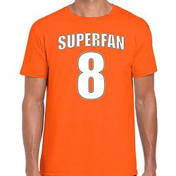 Foto van Oranje shirt / kleding superfan nummer 8 voor ek/ wk voor heren 2xl - feestshirts