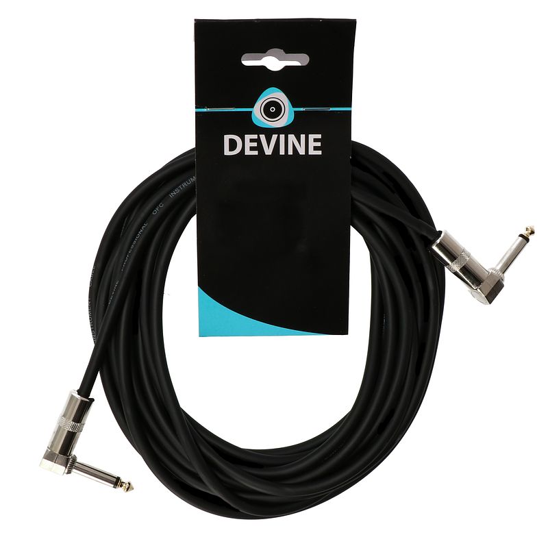 Foto van Devine ins05 instrumentkabel 6.35 mm jack 2x mono haaks 5m