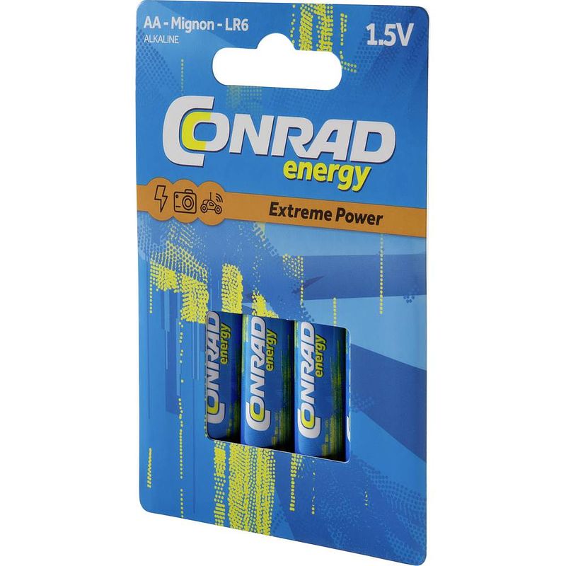 Foto van Conrad energy extreme power lr06 aa batterij (penlite) alkaline 1.5 v 4 stuk(s)