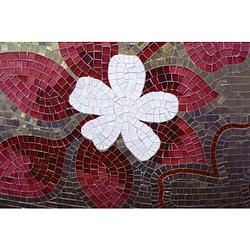 Foto van Dimex red mosaic vlies fotobehang 375x250cm 5-banen