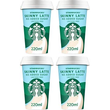 Foto van Starbucks chilled coffee skinny latte ijskoffie 4 x 220ml bij jumbo