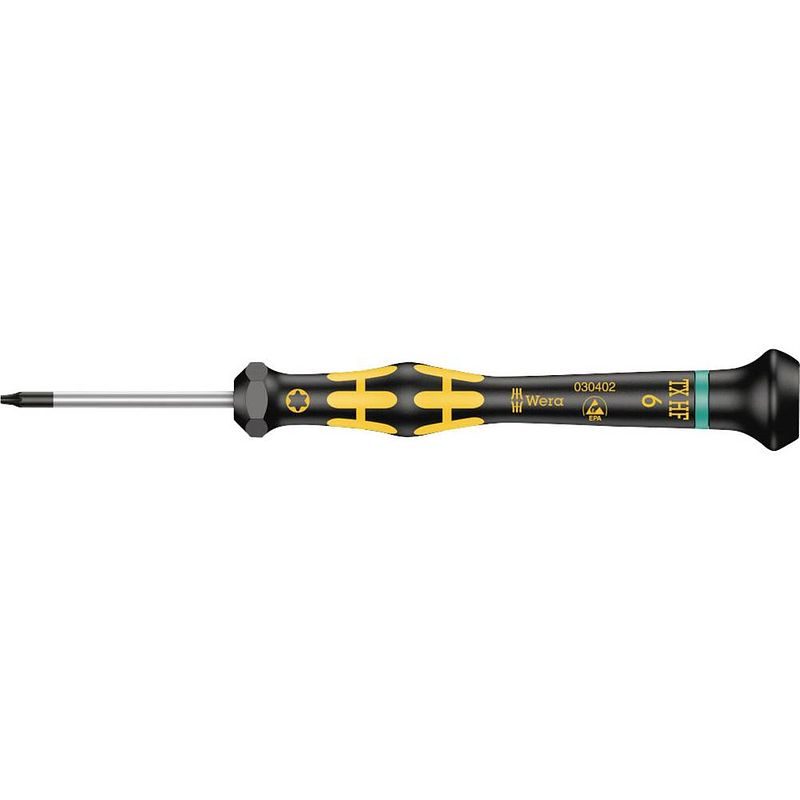 Foto van Wera 1567 esd micro torx-schroevendraaier grootte t 6 koplengte: 40 mm