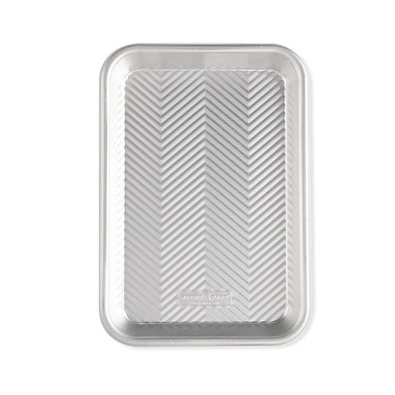 Foto van Nordic ware - bakplaat, met structuur, 25,7 x 17,8, aluminium - nordic ware naturals prism